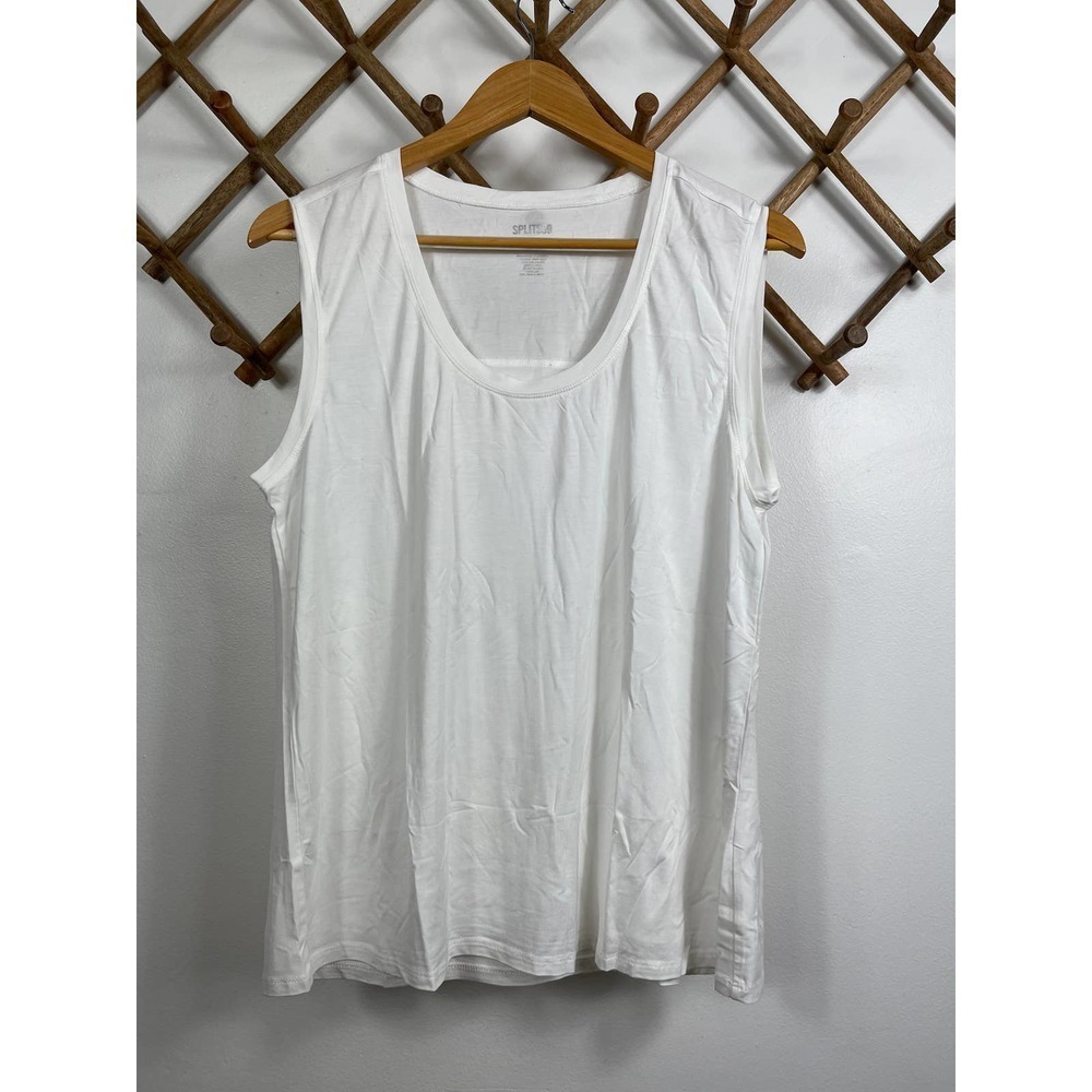 Splits59 Lexi Jersey Tank In Off White Size L